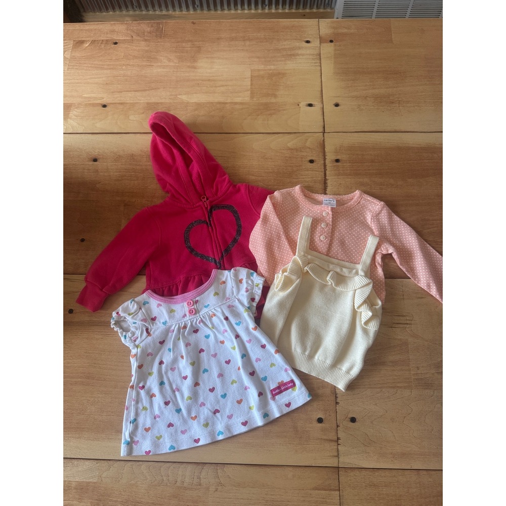 Baby Girls 4 Piece Bundle Carter's‎ Child of Mine Daddy's Little Lady 0-3M